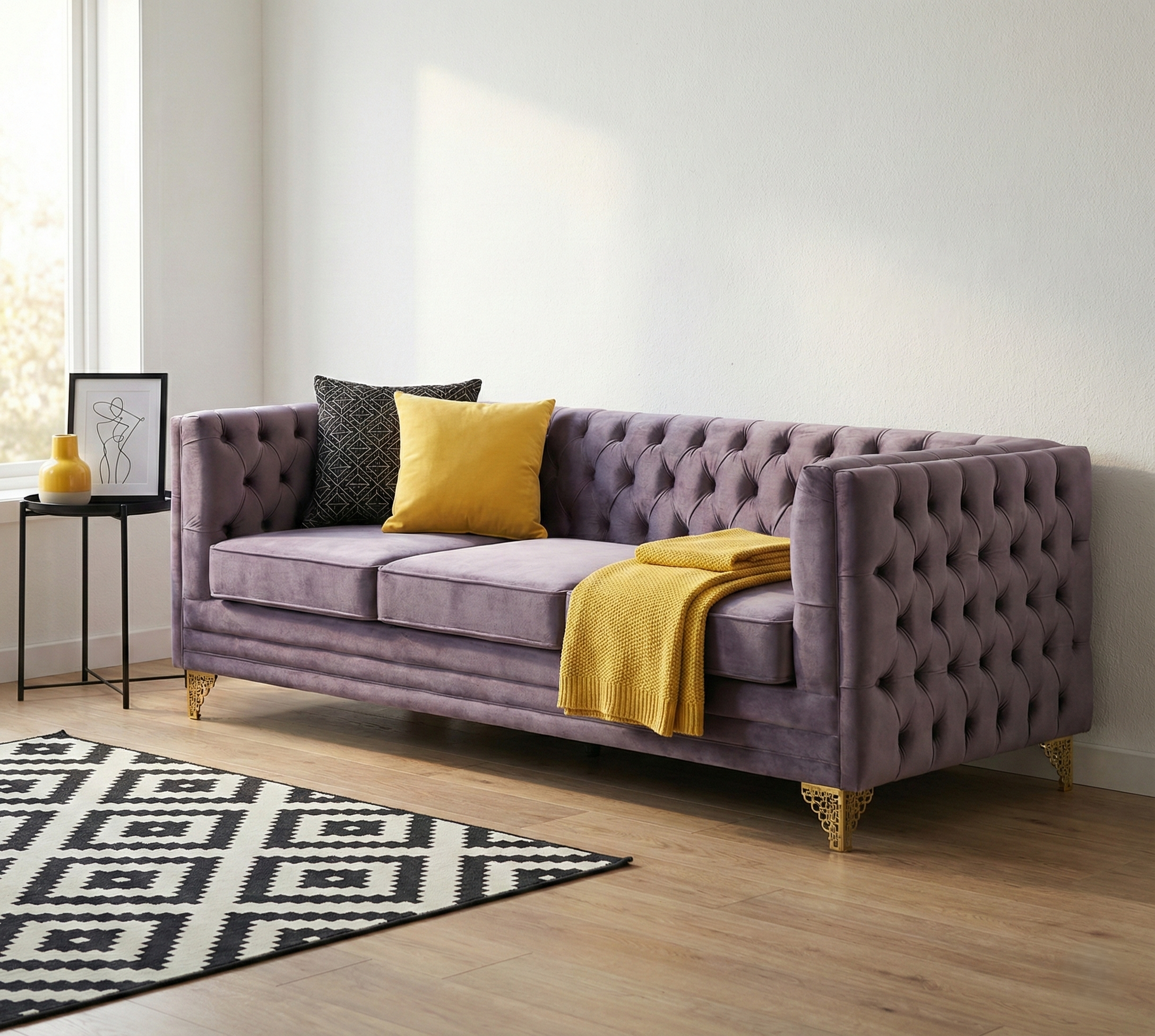 Eleganza Tufted 3 Seater Sofa