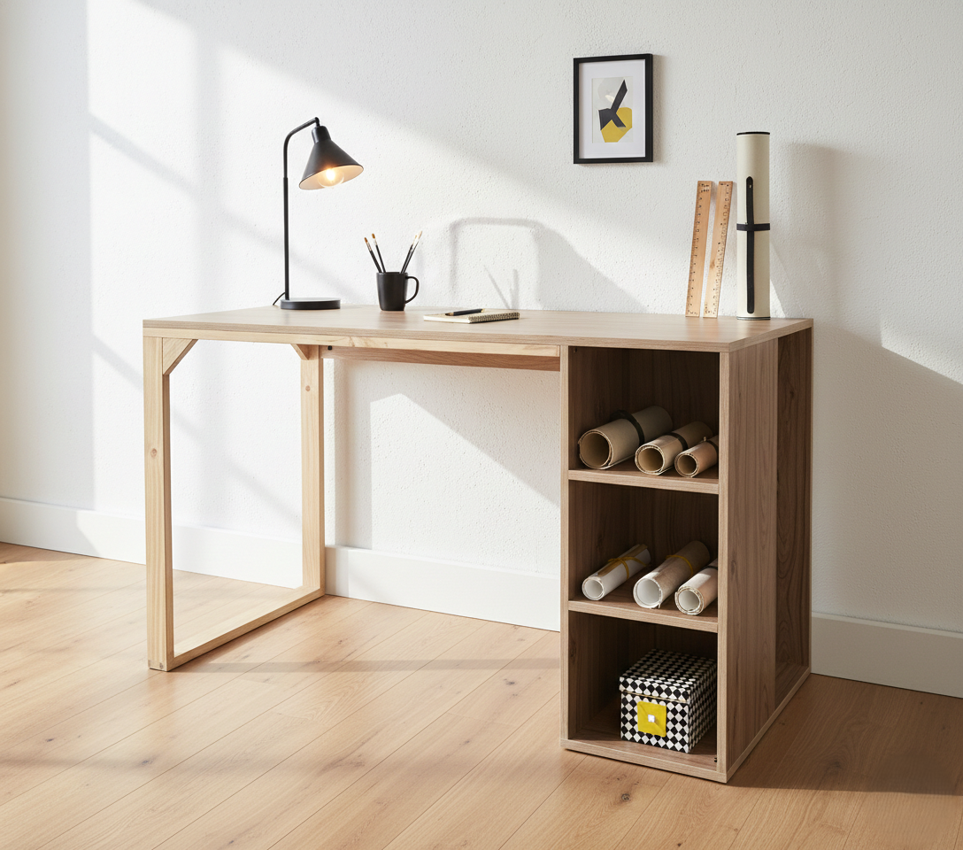 Macrame Art Desk - Specialized Storage for Artists & Architects