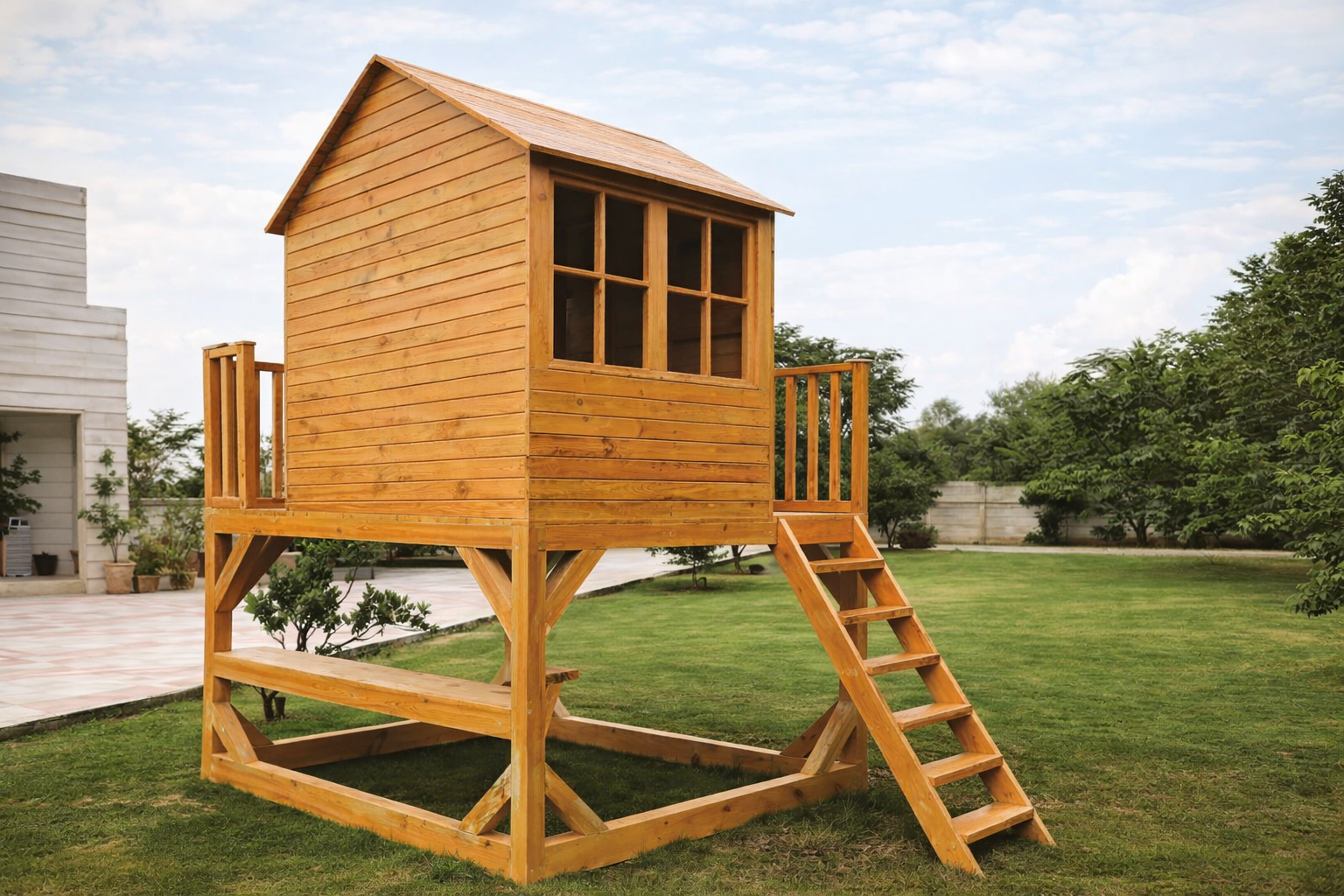Mikail.Onur Treehouse - Weather-Treated Outdoor Playhouse