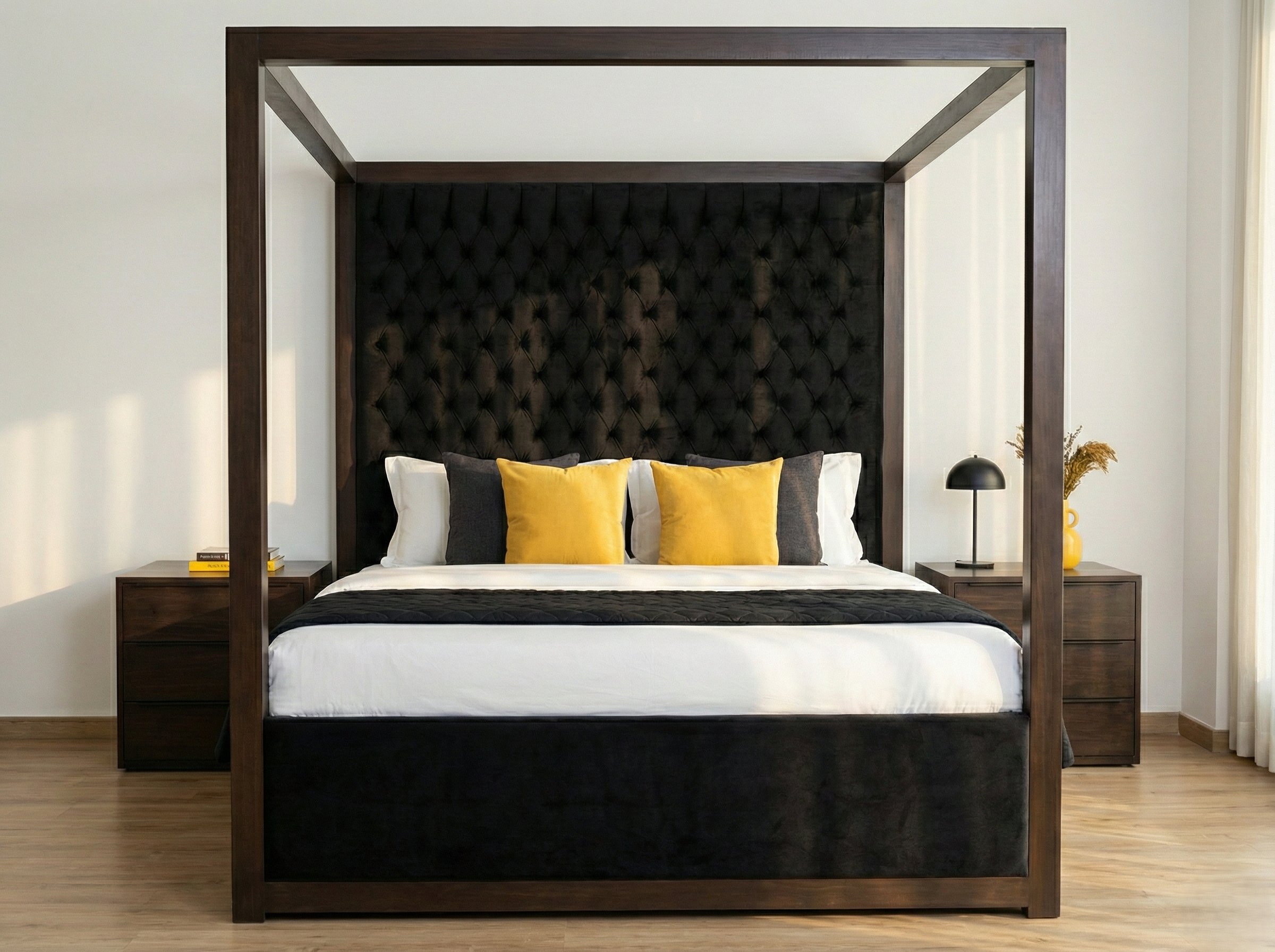 The Luxury Poster Bed - Heavy-Duty 3-Inch Solid Wood Architectural Frame