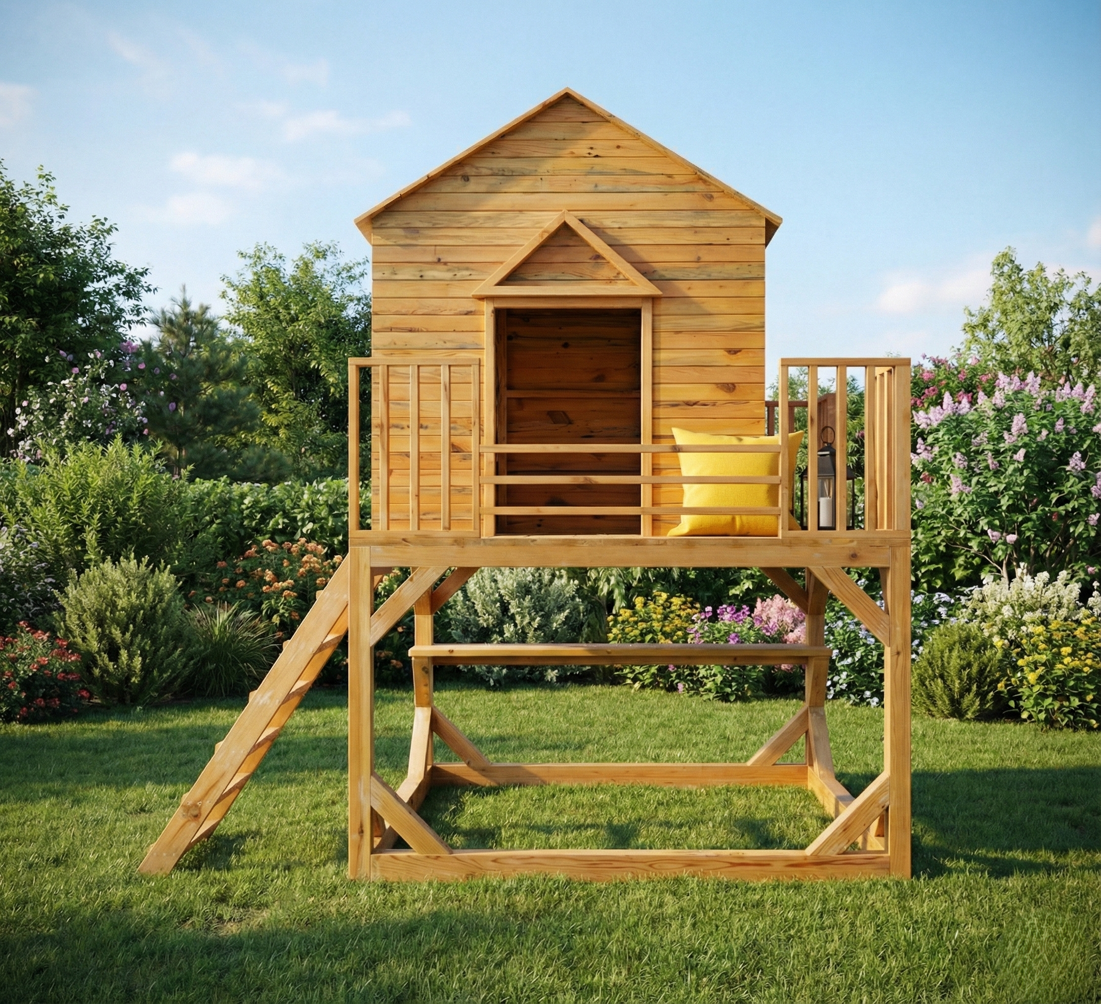 Mikail.Onur Treehouse - Weather-Treated Outdoor Playhouse